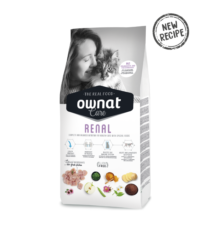 OWNAT CARE RENAL Comida Para Gatos Adultos Con Sensibilidad Renal