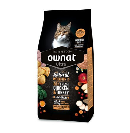 OWNAT ULTRA FOOD FOR STERILIZED ADULT CATS WITH FRESH MEAT