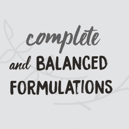 Complete and balanced formulations